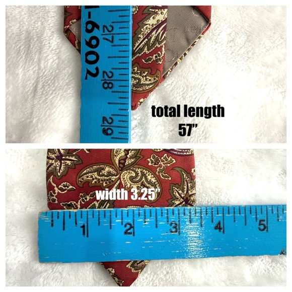Vintage Christian Dior Mens Neckties Lot of 2 All Silk Woven Italy Made in USA - Picture 3 of 5